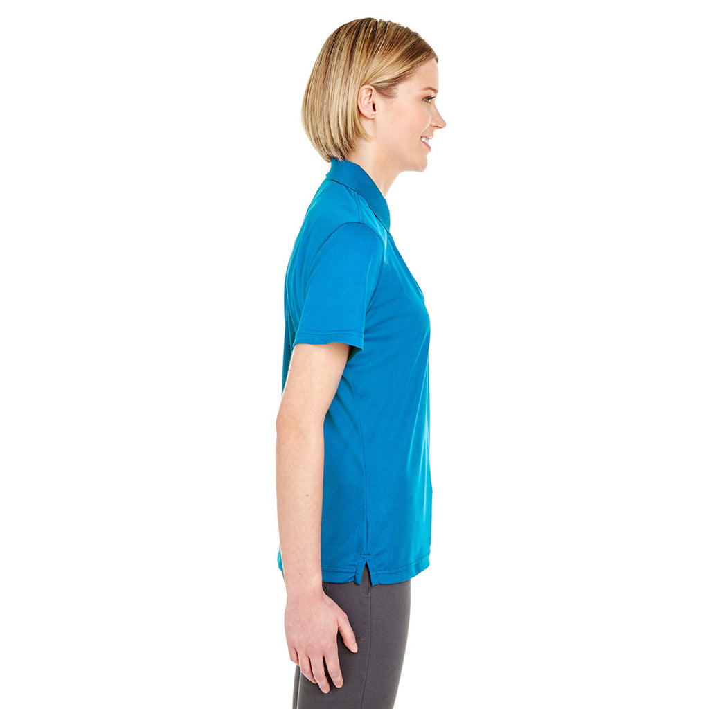 UltraClub Women's Pacific Blue Cool & Dry Mesh Pique Polo