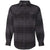 Burnside Men's Black Snap Front Long Sleeve Plaid Flannel Shirt