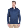 UltraClub Men's Navy Cool & Dry Sport Quarter-Zip Pullover