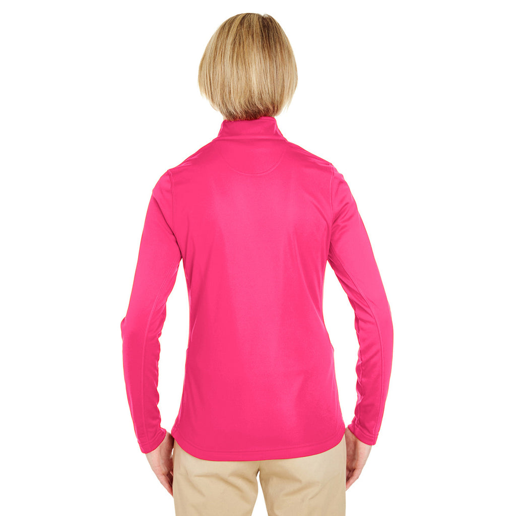 UltraClub Women's Heliconia Cool & Dry Sport Quarter-Zip Pullover