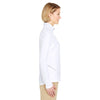 UltraClub Women's White Cool & Dry Sport Quarter-Zip Pullover