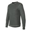 J. America Men's Charcoal Heather/Vintage White Vintage Long Sleeve Thermal T-Shirt