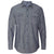 Burnside Men's Dark Denim Chambray Long Sleeve Shirt