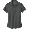 Nike Women's Anthracite/Black Dri-FIT Crosshatch Polo