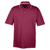 UltraClub Men's Maroon/White Cool & Dry Sport Two-Tone Polo