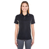 UltraClub Women's Black/Stone Cool & Dry Sport Two-Tone Polo