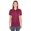 UltraClub Women's Maroon/White Cool & Dry Sport Two-Tone Polo