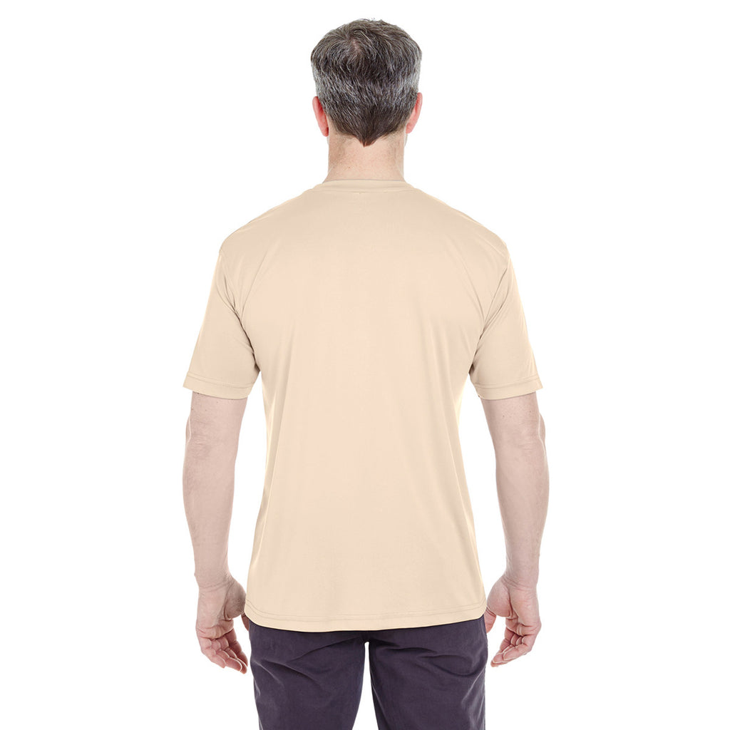 UltraClub Men's Sand Cool & Dry Sport Performance Interlock T-Shirt