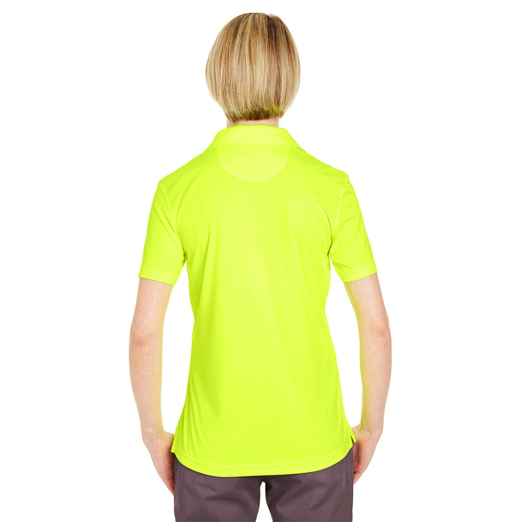 UltraClub Women's Bright Yellow Cool & Dry Sport Performance Interlock Polo