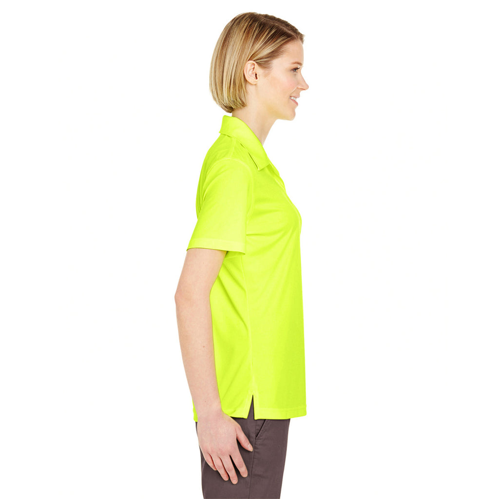 UltraClub Women's Bright Yellow Cool & Dry Sport Performance Interlock Polo