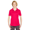 UltraClub Women's Red Cool & Dry Sport Performance Interlock Polo