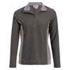 Landway Women's Charcoal/Light Grey Klamath Waffle-Knit Fleece Pullover