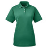 UltraClub Women's Forest Green Cool & Dry Stain-Release Performance Polo