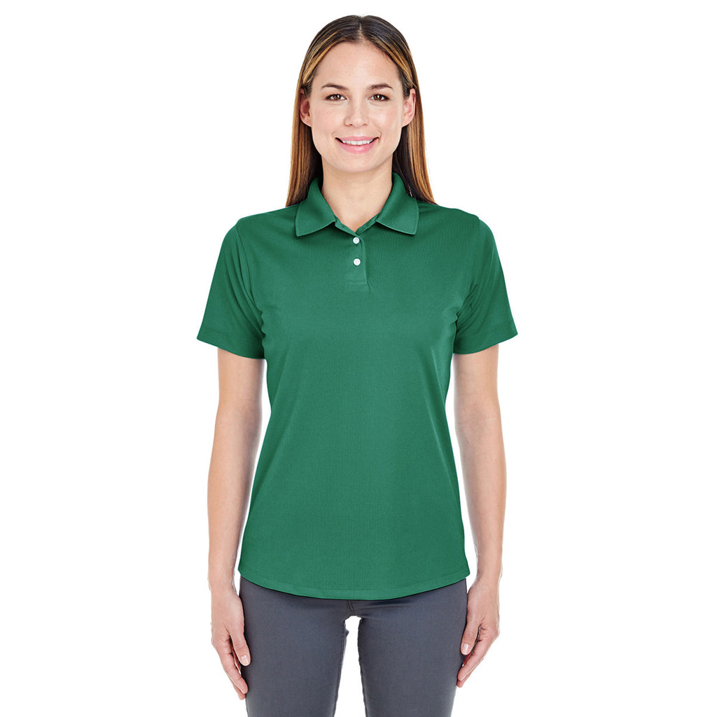 UltraClub Women's Forest Green Cool & Dry Stain-Release Performance Polo