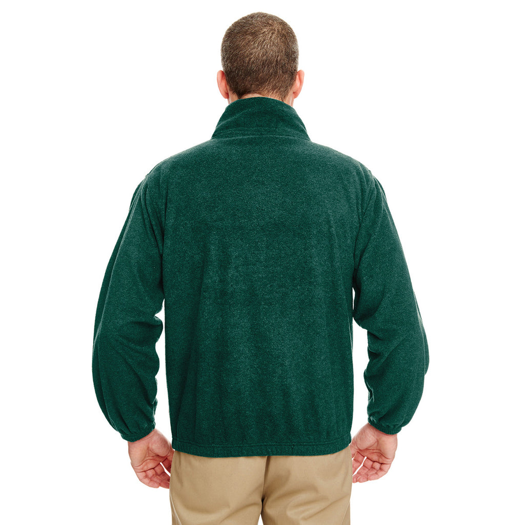 UltraClub Men's Forest Green Iceberg Fleece Full-Zip Jacket