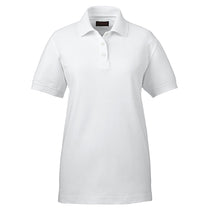 UltraClub Women's White Whisper Pique Polo