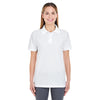 UltraClub Women's White Whisper Pique Polo