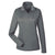 UltraClub Women's Black Heather Cool & Dry Heathered Performance Quarter-Zip