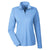 UltraClub Women's Columbia Blue Heather Cool & Dry Heathered Performance Quarter-Zip