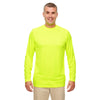 UltraClub Men's Bright Yellow Cool & Dry Performance Long-Sleeve Top