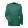 UltraClub Men's Forest Green Cool & Dry Performance Long-Sleeve Top