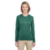 UltraClub Women's Forest Green Cool & Dry Performance Long-Sleeve Top