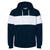 J. America Men's Navy Varsity Fleece Colorblocked Hooded Sweatshirt