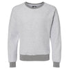 J. America Women's Grey Heather Flip Side Fleece Crewneck Pullover