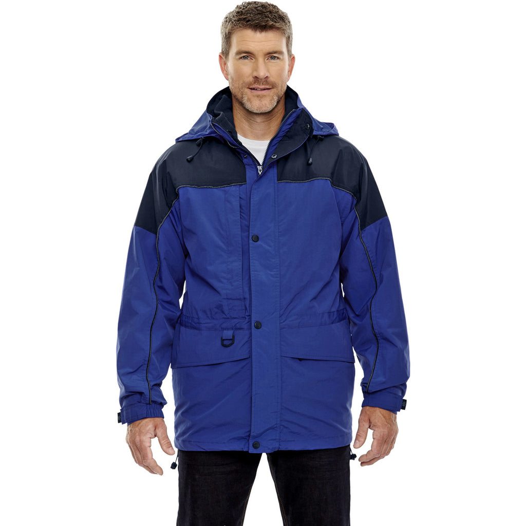 North End Men's Royal Cobalt 3-in-1 Two-Tone Parka