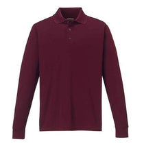 Core 365 Men's Burgundy Pinnacle Performance Long-Sleeve Pique Polo