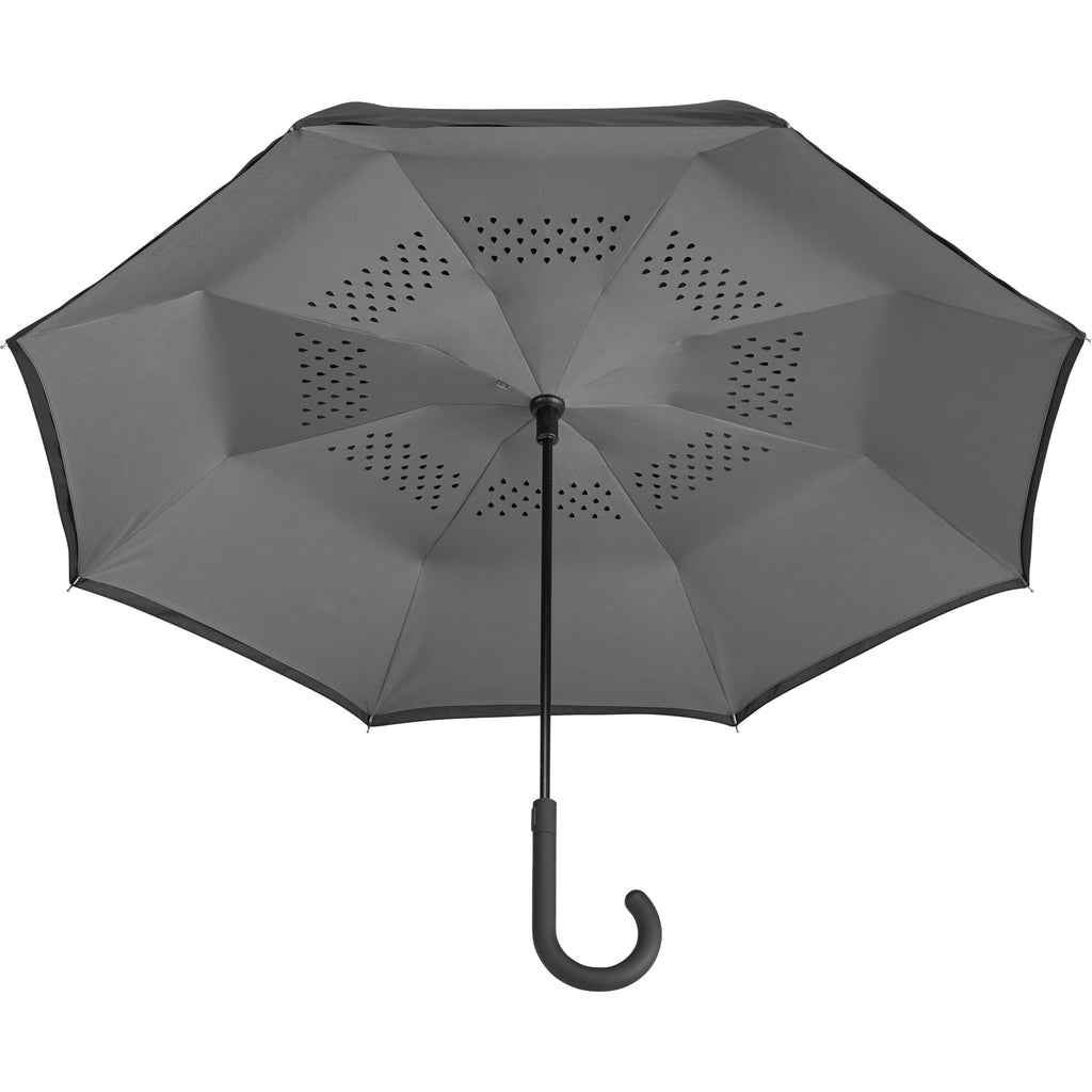 Totes Gray 47" Auto Close Inbrella Inversion Umbrella