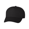 Valucap Black Five-Panel Twill Cap