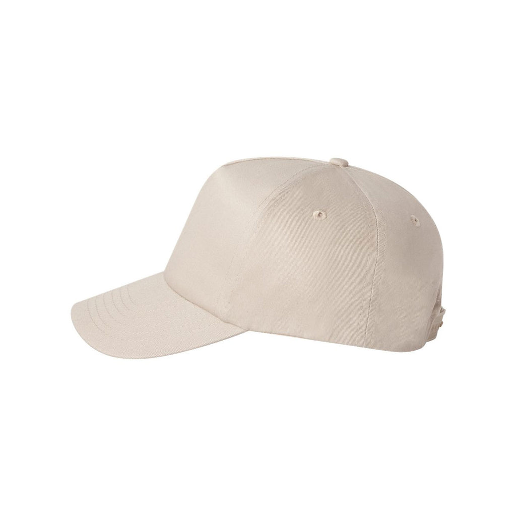 Valucap Khaki Five-Panel Twill Cap