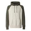 J. America Men's Oatmeal Heather/Army Heather Vintage Heather Hooded Sweatshirt