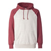 J. America Men's Oatmeal Heather/Simply Red Heather Vintage Heather Hooded Sweatshirt