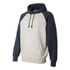 J. America Men's Oatmeal Heather/Vintage Navy Heather Vintage Heather Hooded Sweatshirt