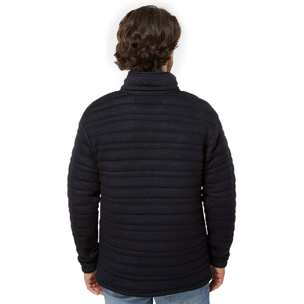 J. America Men's Black Horizon Snap Pullover