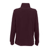 Vantage Women's Deep Maroon 1/4-Zip Flat Back Rib Pullover