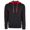 Next Level Unisex Black/Red French Terry Pullover Hoodie