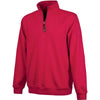 Charles River Unisex Red Crosswind Quarter Zip Sweatshirt