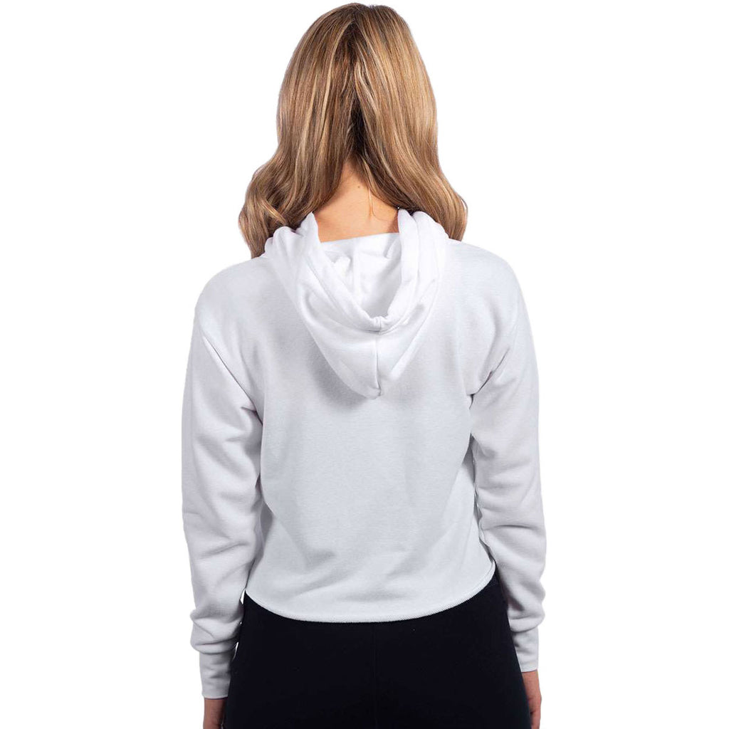 Next Level Women's White Laguna Suede Hoodie