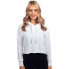 Next Level Women's White Laguna Suede Hoodie