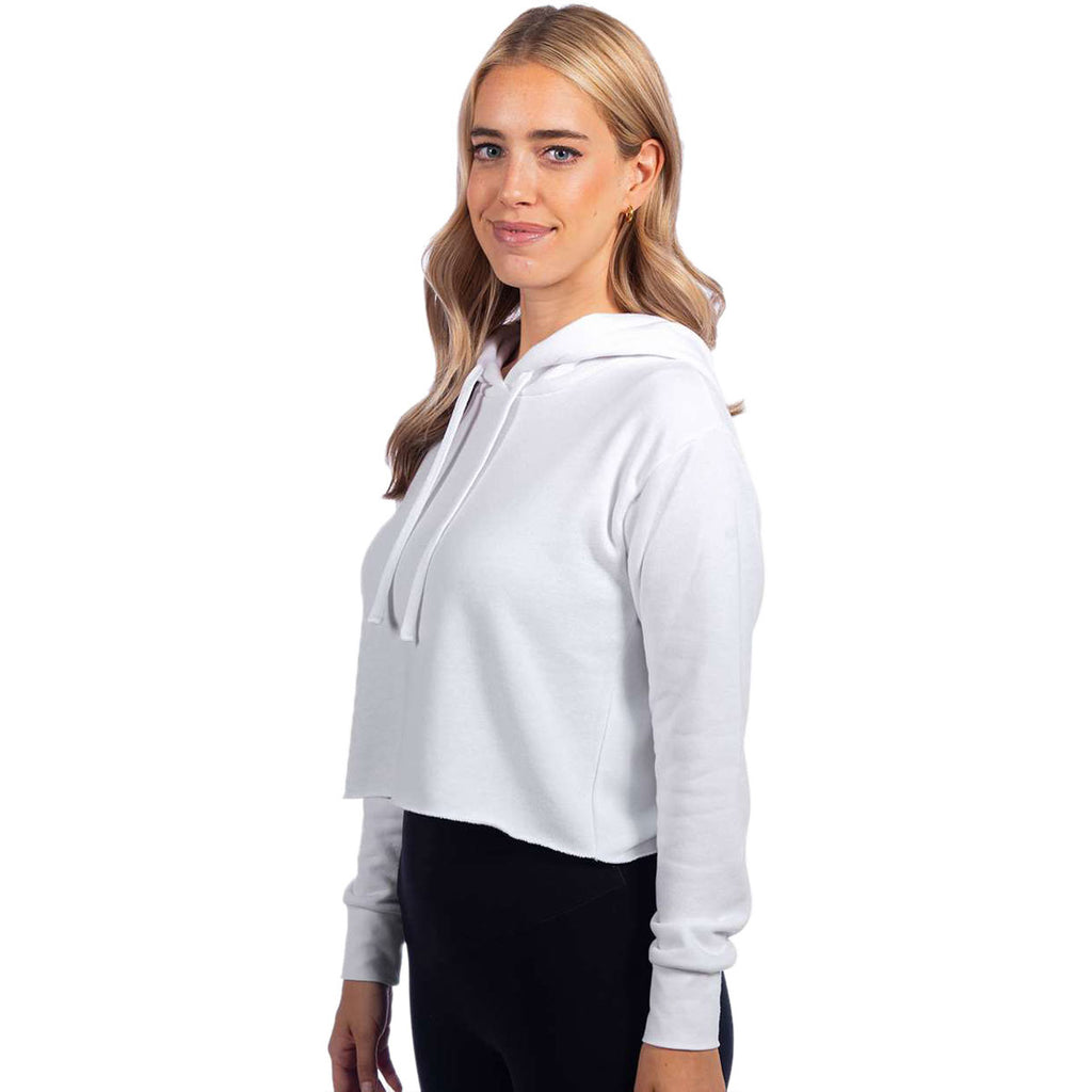 Next Level Women's White Laguna Suede Hoodie