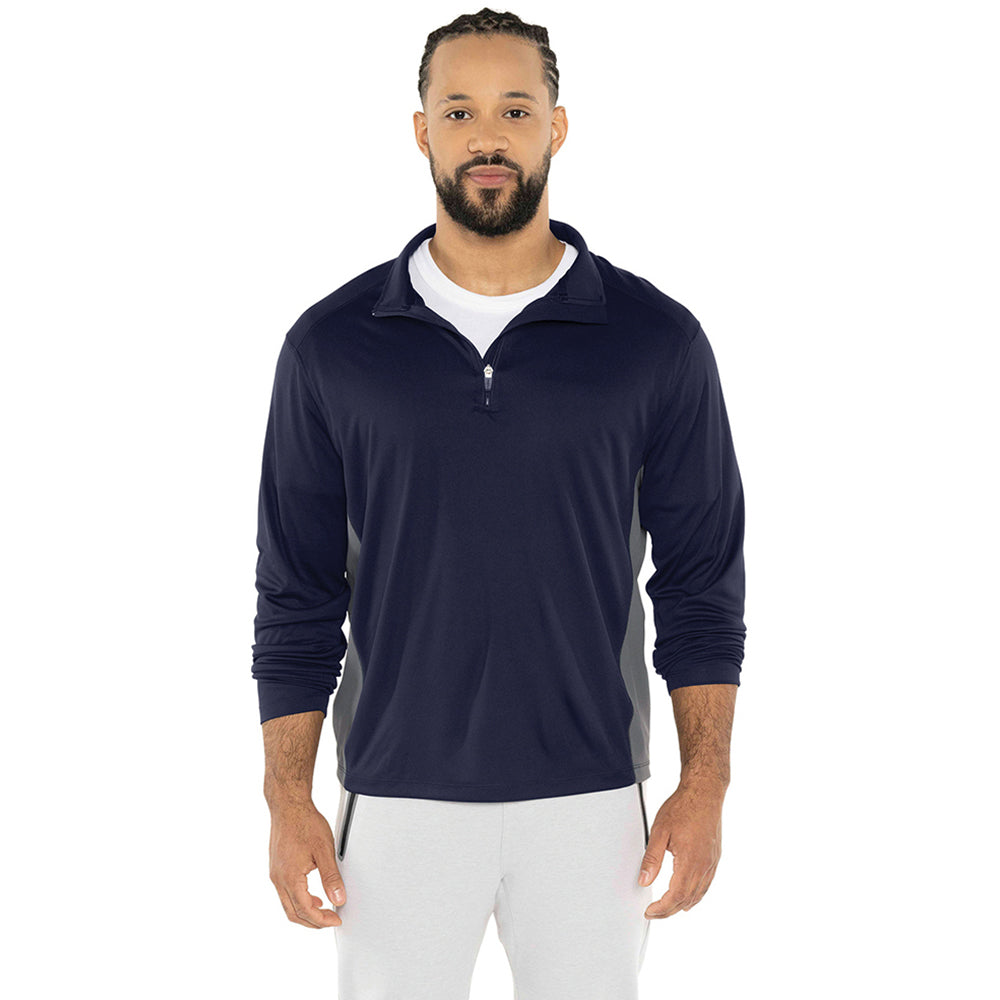 Charles River Men's Navy Horizon Quarter Zip Pullover