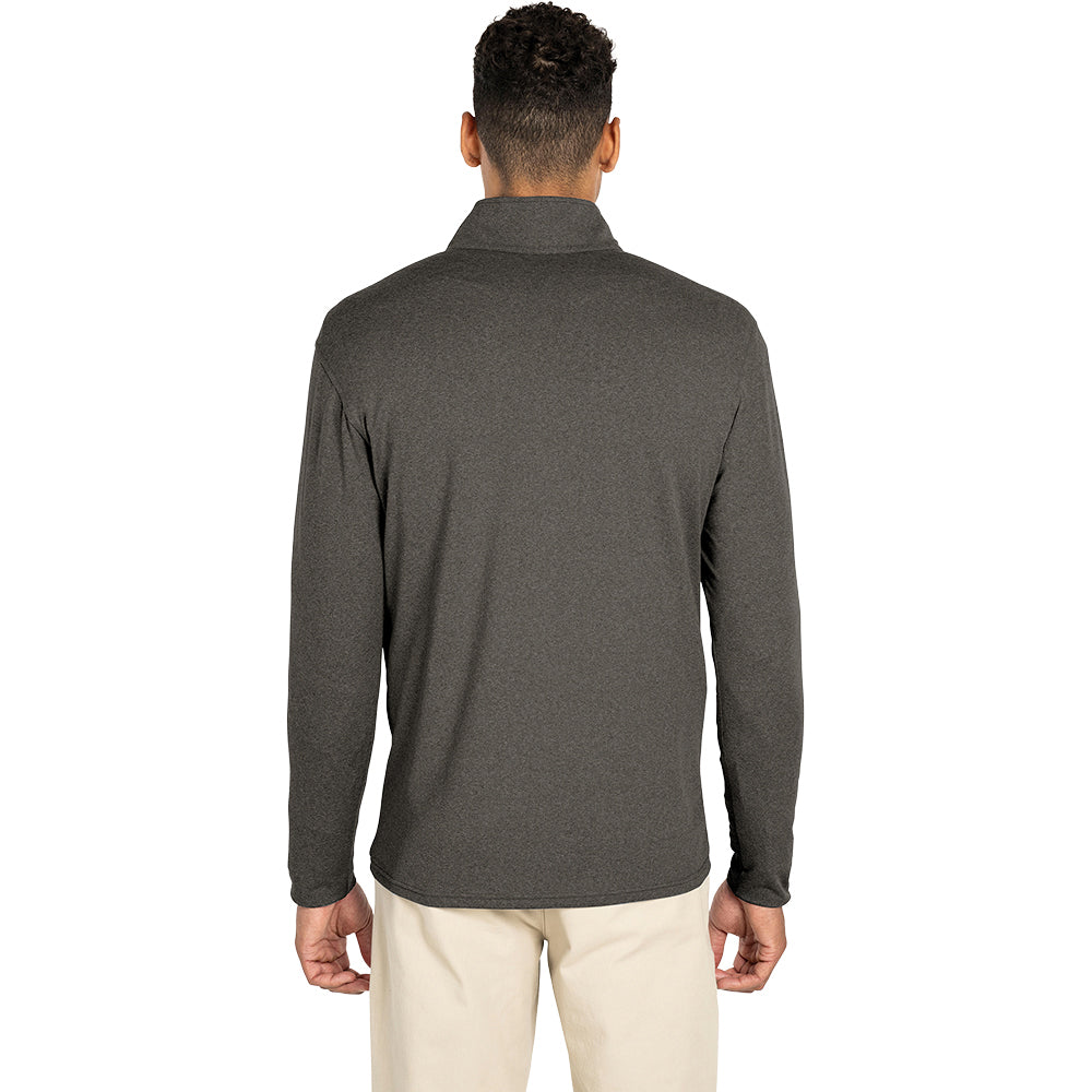 Charles River Men's Graphite Heathered Eco-Logic Stretch Quarter Zip