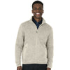 Charles River Men's Oatmeal Heather Heathered Fleece Jacket