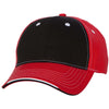 Sportsman Black/Red Tri-Color Cap