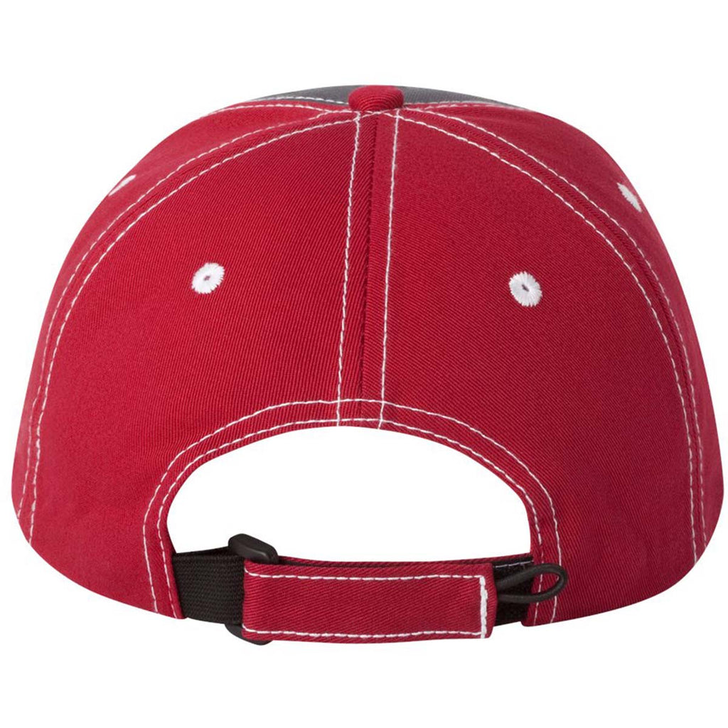 Sportsman Charcoal/Garnet Tri-Color Cap