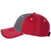 Sportsman Charcoal/Garnet Tri-Color Cap