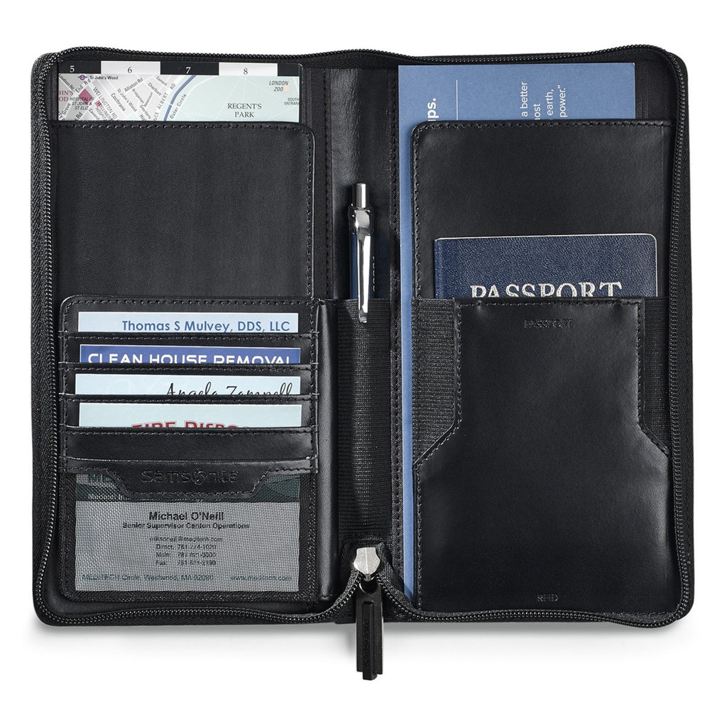 Samsonite Black Leather Travel Organizer